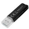 Kaardilugeja SAVIO AK-64 USB 3.2 Gen 1 Type-A väljund, MicroSD pesa, 5000 Mbit/s, must