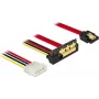 SATA-kaabel DeLOCK 85231 0,3 m SATA 7-kontaktiline + Molex 4-kontaktiline