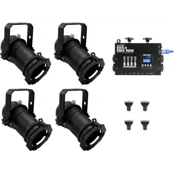 PAR-16 Spot Set EUROLITE dim2warm EDX-4 DMX RDM LED dimmerpack (mudel 20000694)