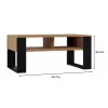 Topeshop MODERN 2P ART CZ kohvi-/külje-/nurgalaud Kohvilaud ristkülikukujuline 2 jalg(a)