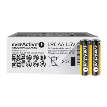 Ühekordne leelispatarei everActive EVLR6S2IK AA 1,5 V — pakendis 40 tk