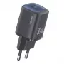 usams 30W GaN USB-C kiirlaadija USA001446 — 30W USB-C PD kaasaskantav seinapidur, must