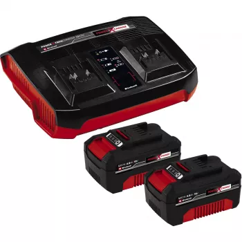 Akulaadija komplekt Einhell 2x 4,0 Ah Twincharger AC LED