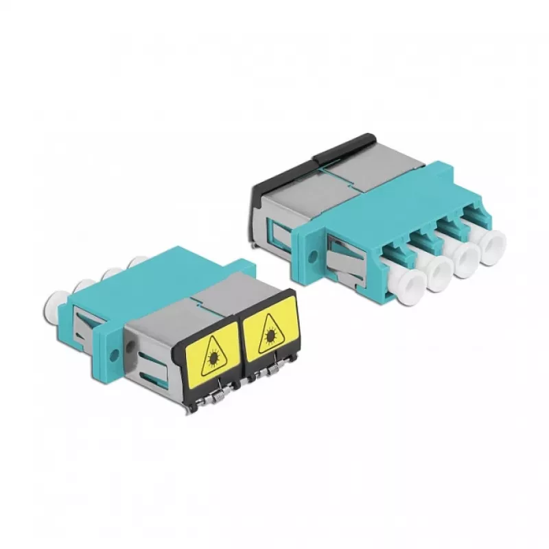 Optiline fiiberadapter DeLOCK 86905 LC Quad emane - LC Quad emane mitmemooodne aqua
