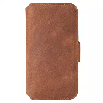 PhoneWallet Krusell Samsung Galaxy S21+ vintage cognac — rahakotistiilis telefonikohver