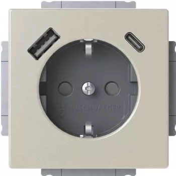 Busch-Jaeger SCHUKO pistikupesa USB-A+C 20 EUCB2USBAC-866 (2CKA002011A6314)