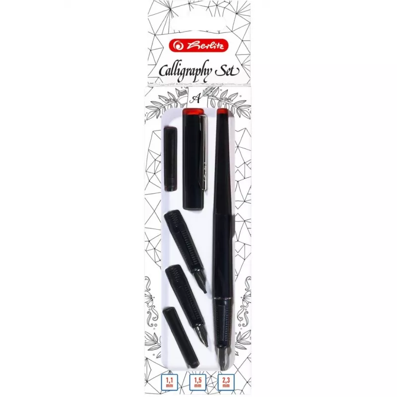 Pastapliiats + täitesulepea Herlitz 8623001 Must 5 tk
