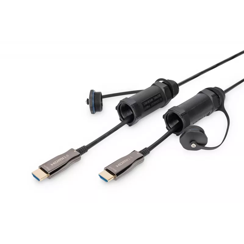 Digitus 4K HDMI AOC soomustatud ühenduskaabel 10m 2.0 14.4 Gbit/s