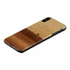 Mehe ja puidu telefoniümbris iPhone XS Max jaoks — must kaitseümbris