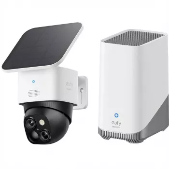 Juhtmevaba turvakaamerakomplekt Eufy eufyCam E41 komplekt: 2 kaamerat, HomeBase 3, 3W päikesepaneel (EL)