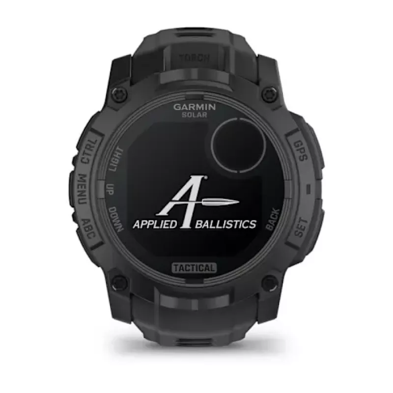 Nutikell GARMIN Instinct — 45 mm, 3,05 cm (1,2-tolline) AMOLED 390×390 puuteekraan, 4 GB, GPS, silikoonrihm must, 53 g