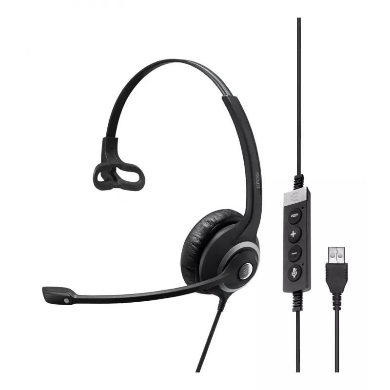 EPOS IMPACT SC 230 USB MS II Mono USB-A Peakomplekt Juhtmega Kõne Juhtimine Microsoft Sertifitseeritud (1000578)