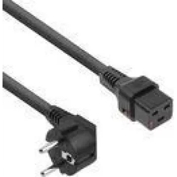 ACT toitejuhe CEE 7/7 isane (nurga all) - C19 IEC Lock must 2 m, EL262S