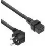 ACT toitejuhe CEE 7/7 isane (nurga all) - C19 IEC Lock must 2 m, EL262S
