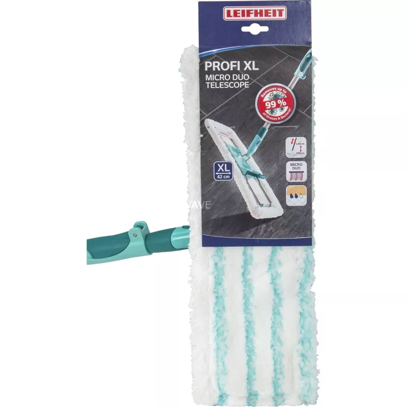 Mop Leifheit 55049 mikrokiudmop laminaadile, plaatidele ja puidule, hall/türkiis