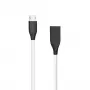 Silikoonkaabel USB-Micro USB (valge, 1 m)