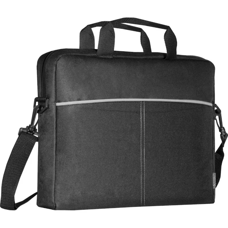 Sülearvutikott DEFENDER Lite 39,6 cm (15,6 tolli) Must/Hall, polüester, tõmblukk, käepide, eemaldatav õlarihm