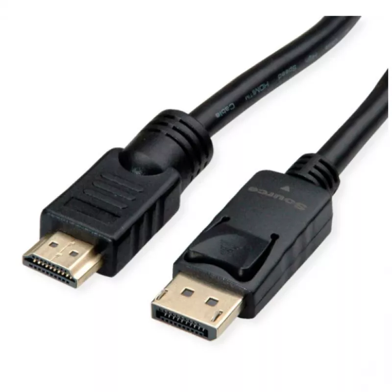 Video kaabliadapter ROLINE 11.04.5776 7.5m HDMI Type A DisplayPort Must