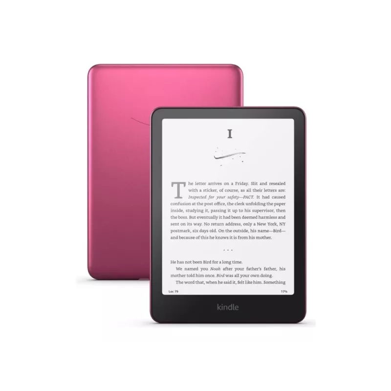 E-luger Amazon Kindle Paperwhite Signature Edition 2024 — 7-tolline ekraan, 32 GB, IPX8 veekindel, USB-C, vaarikas