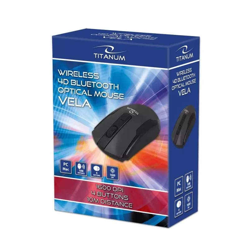 Esperanza TM123 juhtmevaba Bluetooth 4D Vela must hiir
