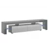 Teleriiul Cama Meble TORO 200 — 2000×350×410 mm, hall pealispind puitlaastplaadist, hall/valge läige