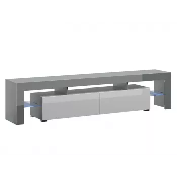 Teleriiul Cama Meble TORO 200 — 2000×350×410 mm, hall pealispind puitlaastplaadist, hall/valge läige