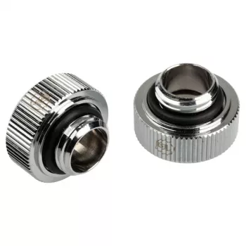 Adapter G1/4-tolline isane 16 mm kõvale torule BitsPower Touchaqua TA-FH16-GS, 2 tk, hõbedane
