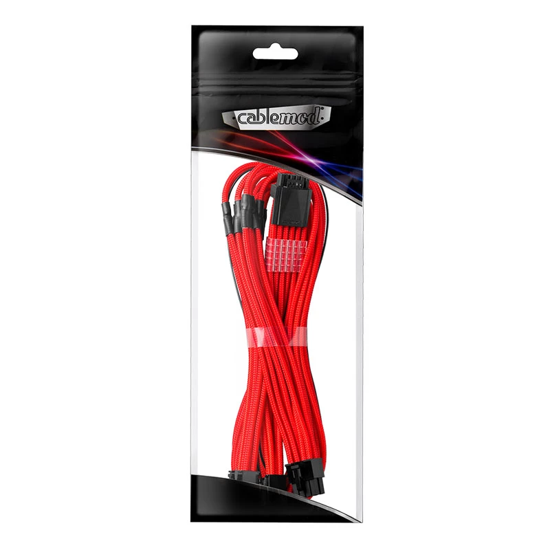 CableMod RT-Series PRO ModMesh 12VHPWR to 3x PCI-e kaabel ASUS/Seasonic jaoks - 60cm, punane
