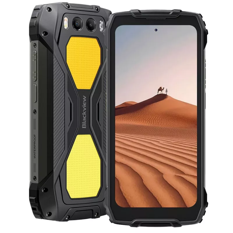 Blackview BV7300 16,9 cm (6,67) Dual SIM Android 14 4G 6 GB 256 GB 15000 mAh Must, Kollane