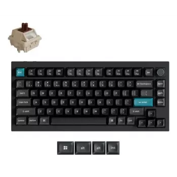 Mehaaniline 75% klaviatuur Keychron Q1 Ultra 8K — USB + RF traadita + Bluetooth, RGB, must