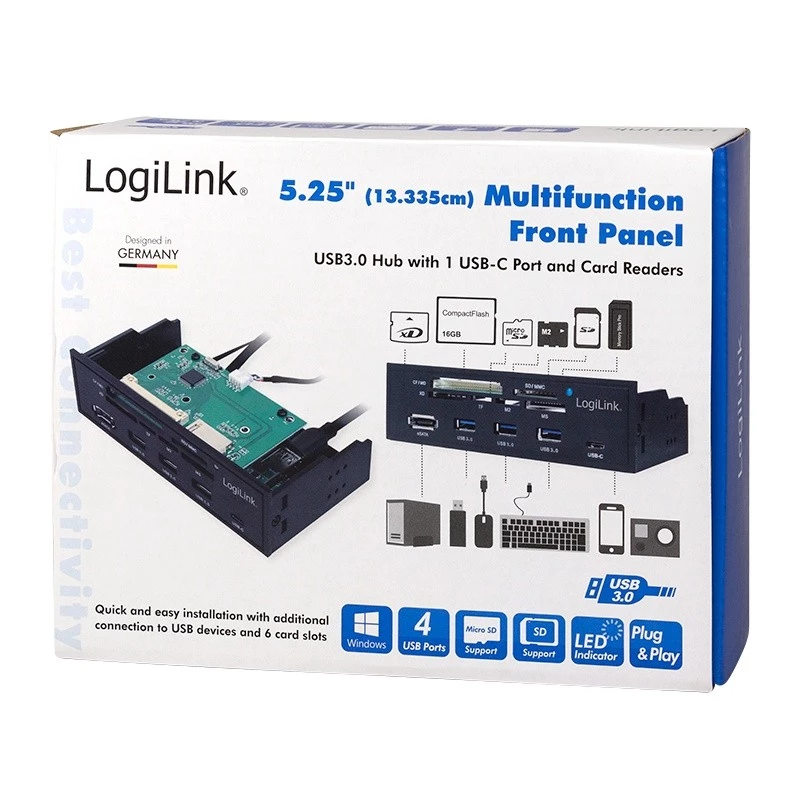 Kaardilugeja LogiLink UA0341 SATA sisemine must