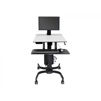 Ergotron WorkFit-C - Ühe monitoriga istu-seisa tööjaam - multimeediakäru - must - hall - 7,3 kg - 61 cm (24 tolli) - 75 x 75, 100 x 100 mm - 360°