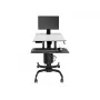 Ergotron WorkFit-C - Ühe monitoriga istu-seisa tööjaam - multimeediakäru - must - hall - 7,3 kg - 61 cm (24 tolli) - 75 x 75, 100 x 100 mm - 360°