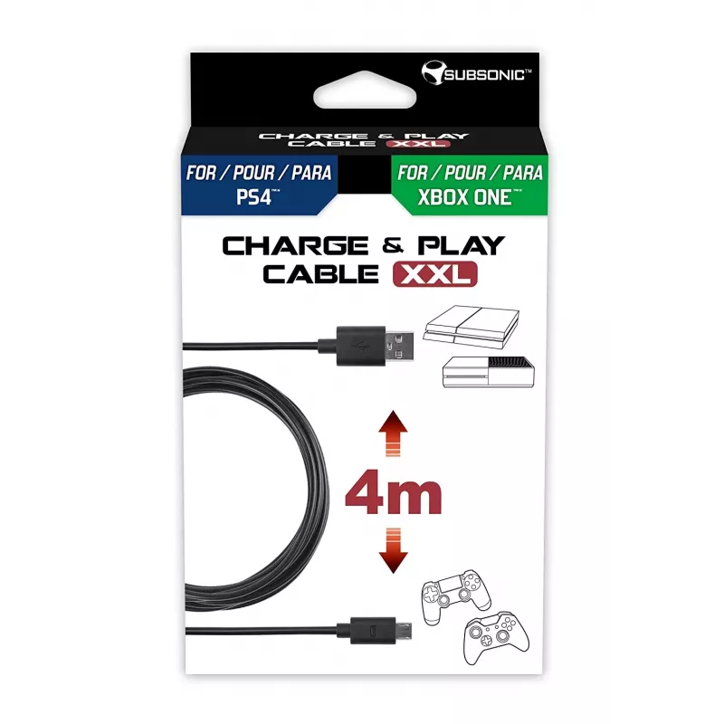 USB-kaabel Subsonic SA5355 4m USB 2.0 A - Micro-USB A Must