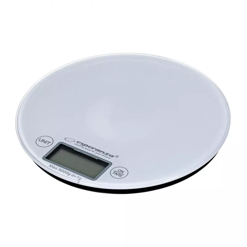 Elektrooniline köögikaal ESPERANZA EKS003W, 5 kg, 1 g täpsus, karastatud klaas, puutjuhtimine