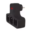 Maclean voolupistikupesa, neljakordne lülitiga, stabiliseeriva jalaga, tüüp E, 2x2,5A, 2x16A, MCE224 E/B