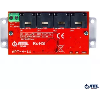 PoE pikenduslüliti Atte APT-4-11 — 4-pordiline 10/100 Mbps