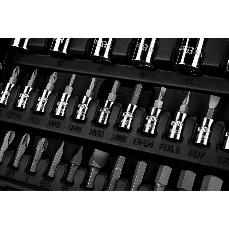 Padrunvõtmed 1/4, 1/2, komplekt 110 tk, CrV