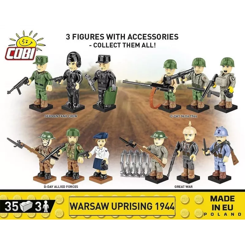 Ajalooline Kollektsioon Teine Maailmasõda /2057/ VARSSAVI ÜLESTÕUS 1944 3 Figuuri/35 Klotsi