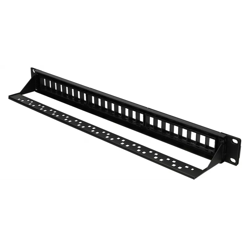 Patchpanel Extralink 24-port U/UTP (UTP) modulaarne, 1U, must, 482.6 mm laius