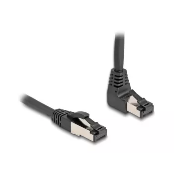 Võrgukaabel DeLOCK RJ45 Cat.8.1 90° allapoole nurga all / sirge 2 m must