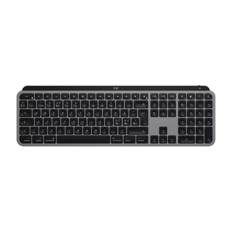 Logitech Master Series MX Keys S for Mac - klaviatuur - täissuuruses - taustvalgustusega - juhtmevaba - Bluetooth LE - QWERTY - Põhjamaade (taani/soome/norra/rootsi) (920-011633)