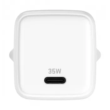 USB C 35W 3A Power Delivery 3.0 QC 3.0 seinadapter valge