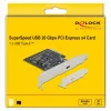 DeLOCK - USB-adapter - PCIe 3.0 x4 madalprofiil - USB 3.2 Gen 2x2 x 1 (89036)
