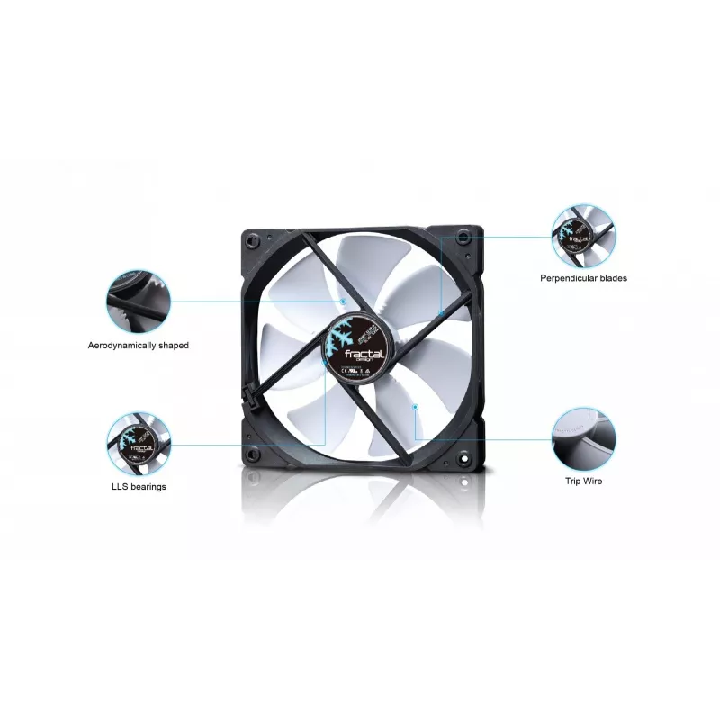 Fan Fractal Design Dynamic X2 14 cm Must Valge