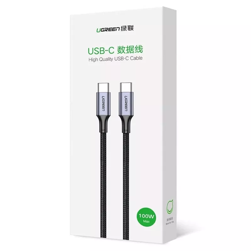 USB-C–USB-C kaabel UGREEN 90120B — 3 m, 5 A, PD, 20 V, 480 Mbit/s, must