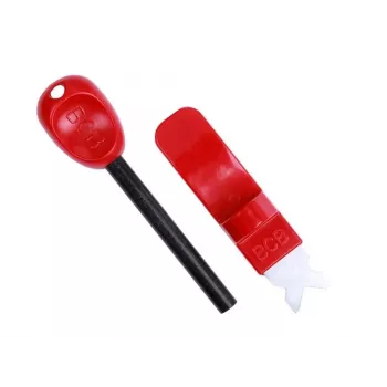 Ellujäämiskompass BCB CN340 — kompaktne helendava sihverplaadiga kompass, plastist käepide, 110 mm, 47 g, punane
