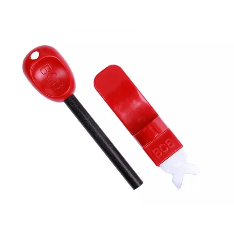 Ellujäämiskompass BCB CN340 — kompaktne helendava sihverplaadiga kompass, plastist käepide, 110 mm, 47 g, punane