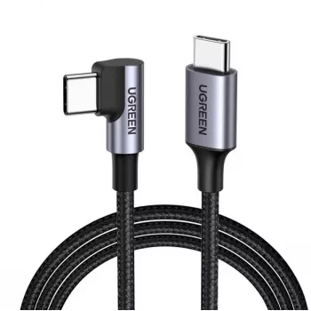 Ugreen USB-C (sirge) / USB-C (nurgeline) PD QC 60W 3A 0.5m US255 (hall)