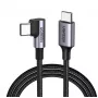 Ugreen USB-C (sirge) / USB-C (nurgeline) PD QC 60W 3A 0.5m US255 (hall)
